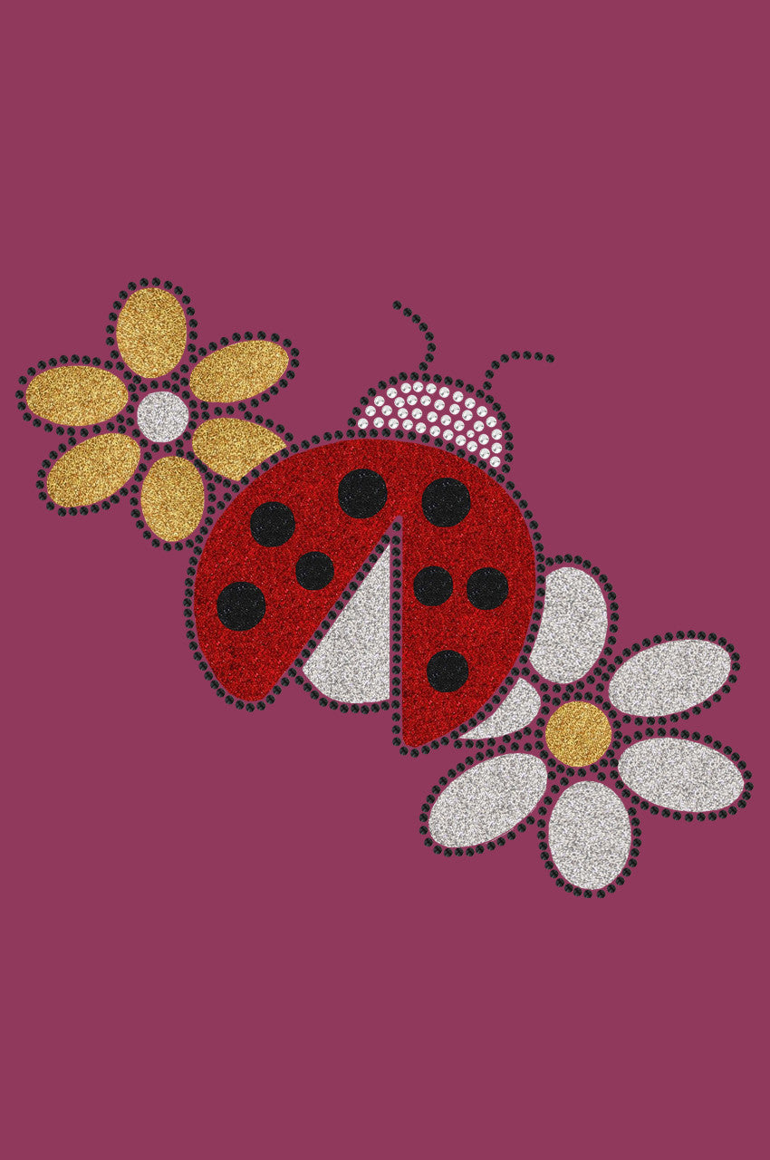 Glitter Ladybug & Daisies - Bandanna