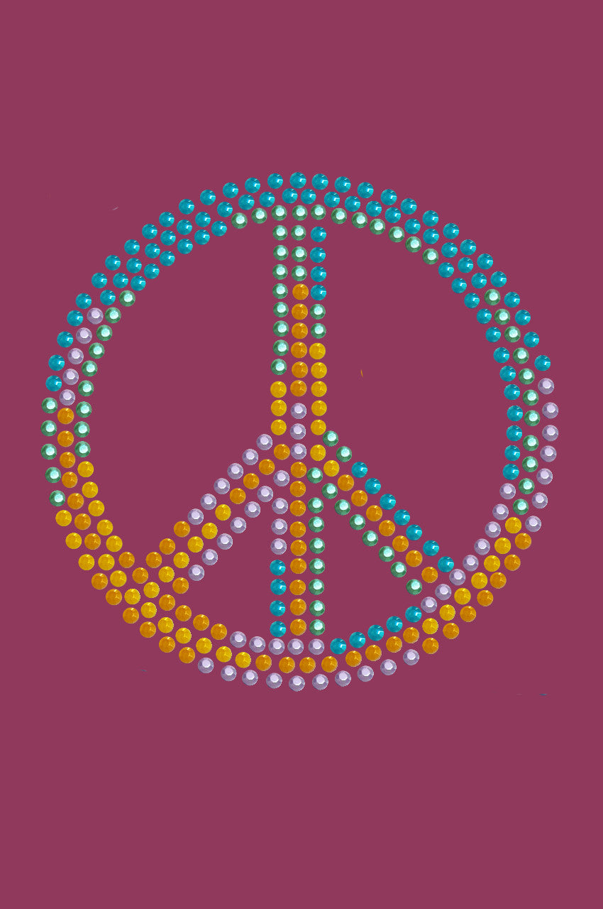 Peace Sign (Blue, Orange, Yellow, & Green) - Bandanna