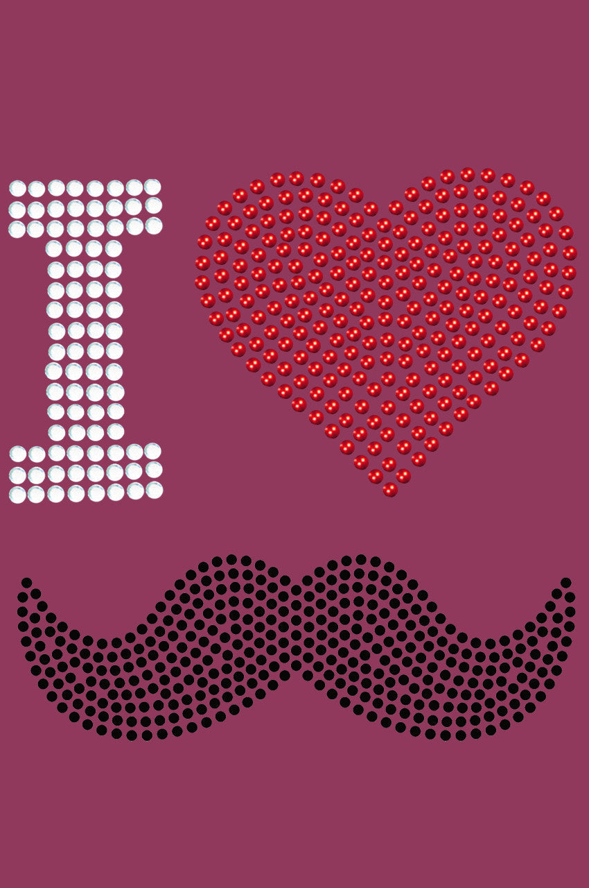 I Love Mustache Bandanna