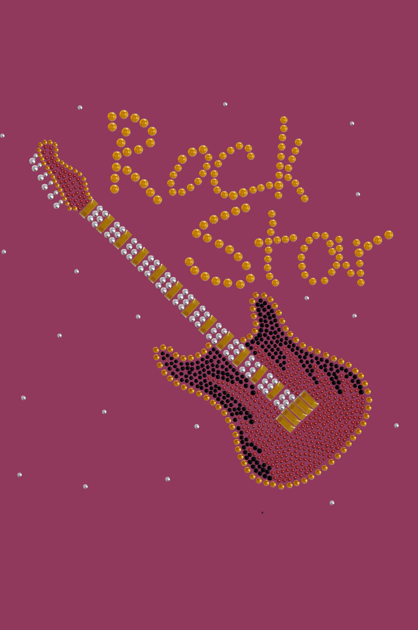 Rock Star with Red & Gold Guitar - Bandanna