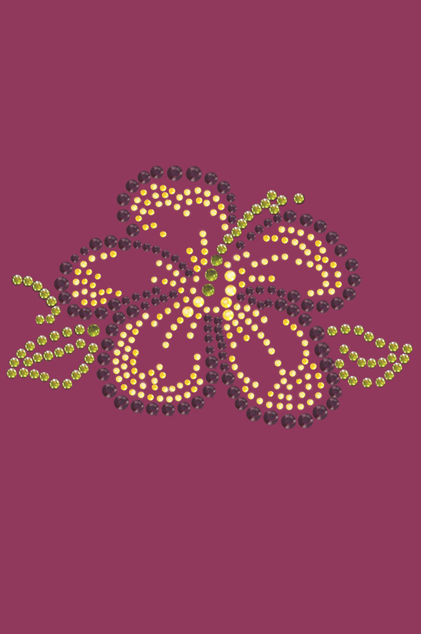 Purple & Yellow Hibiscus - Bandanna