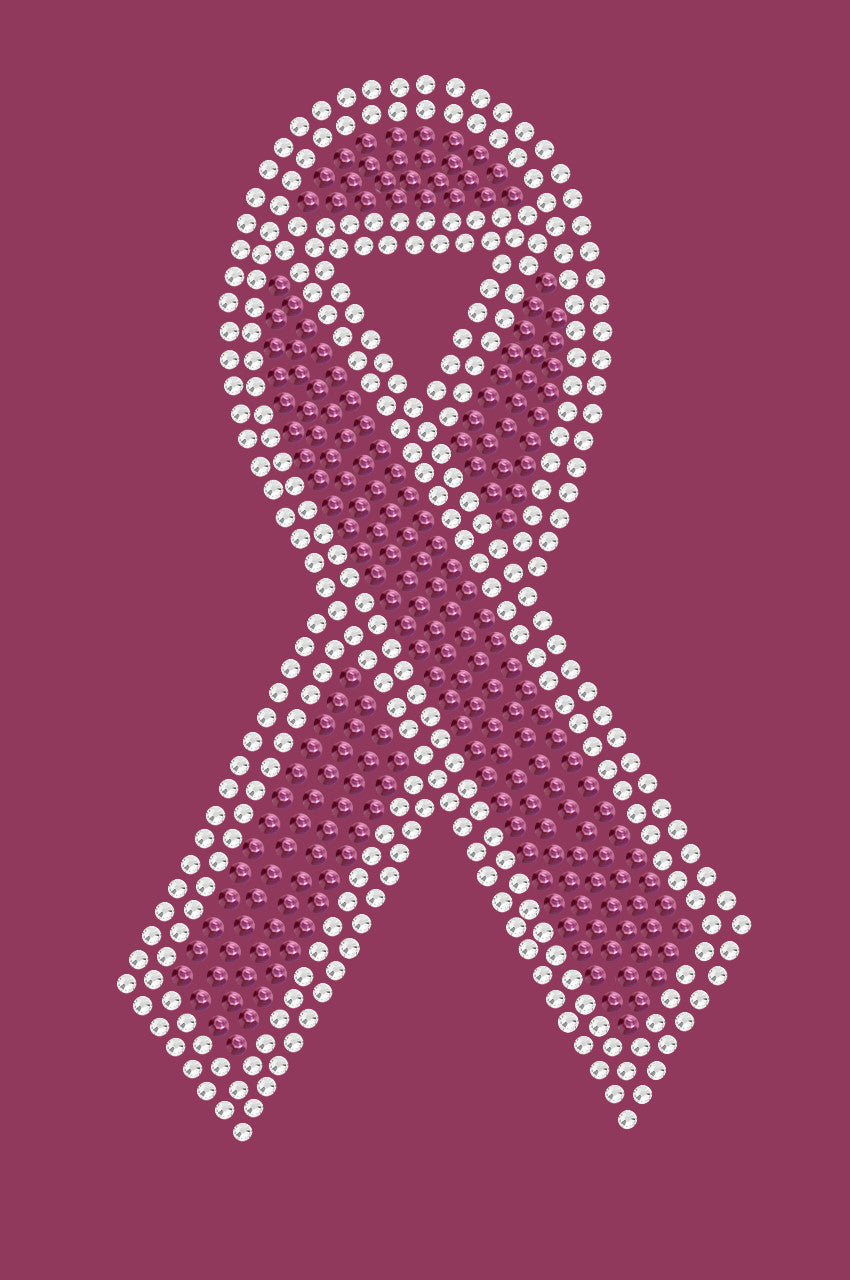 Ribbon (Pink with Clear Rhinestones) - Bandanna