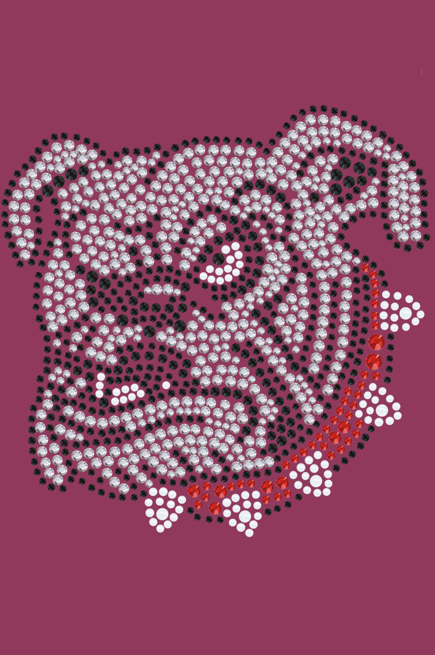 Bulldog Face (White) - bandana