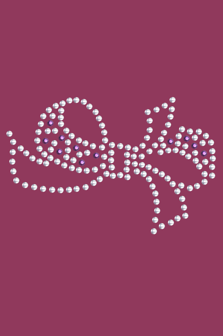 Bow (Purple & Silver) - Bandanna