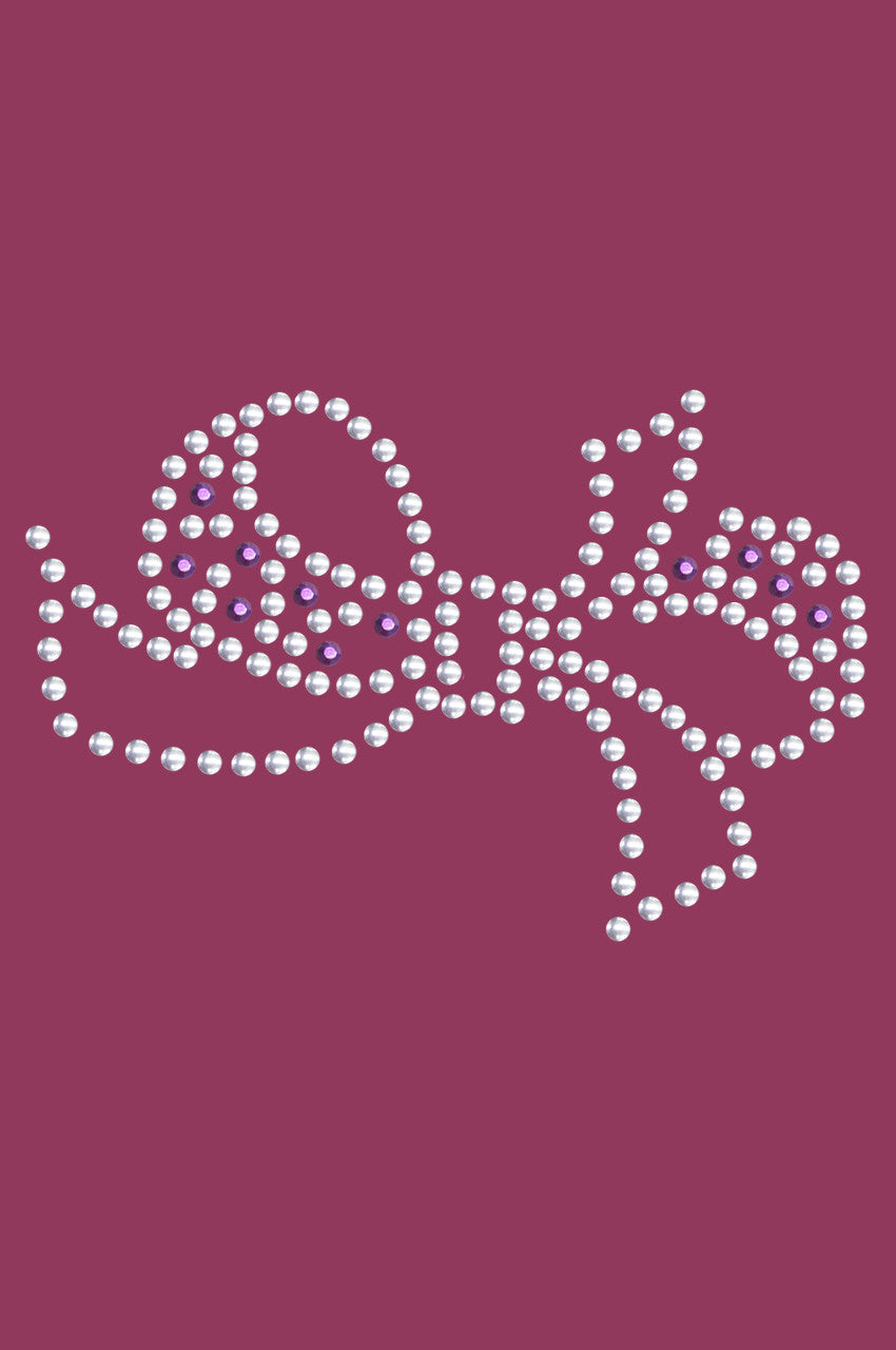 Bow (Purple & Silver) - Bandanna