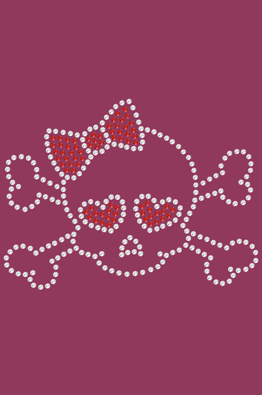 Skull with Red Bow Bandanna