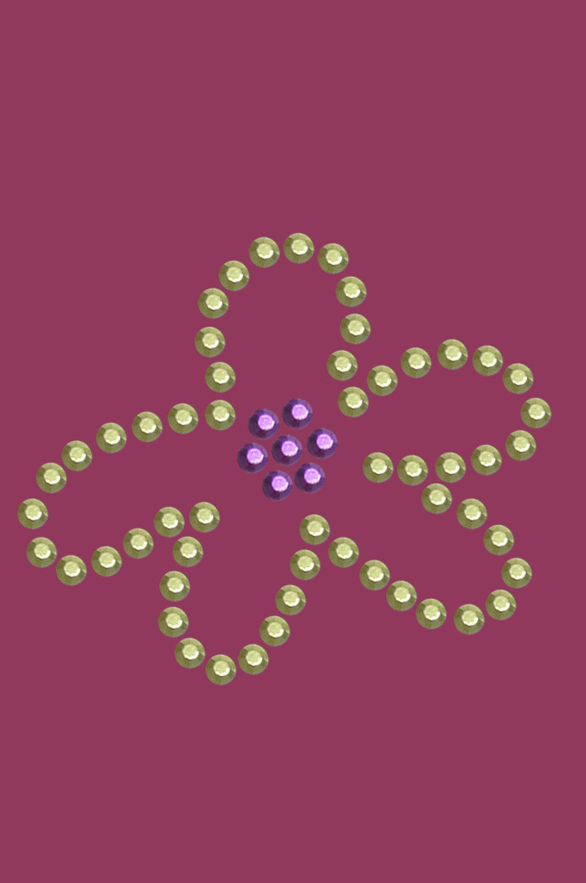 Lime & Purple Flower - Bandanna