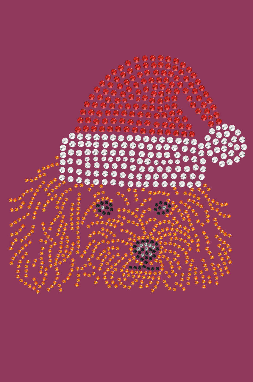 Poodle (Teddy) with Santa Hat - Bandana