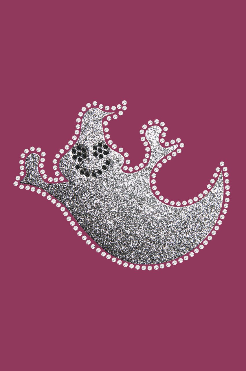 Silver Glitter Ghost Bandanna