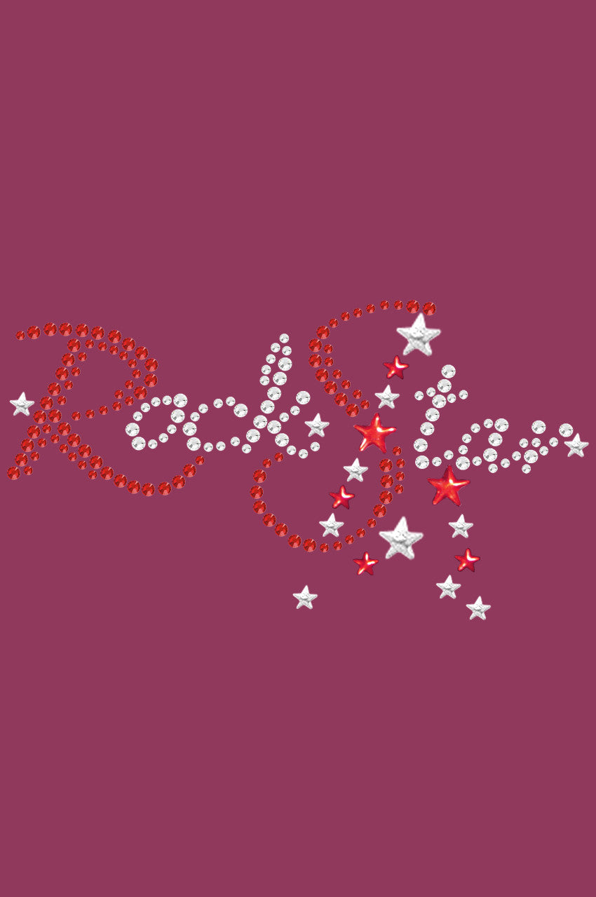 Rock Star (Red Austrian crystal Rhinestones) - Bandanna