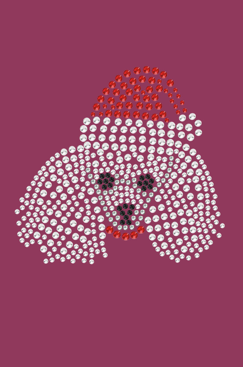 Poodle Face with Santa Hat - Bandana