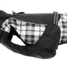 Alpine All-Weather Dog Coat - Black and White Plaid