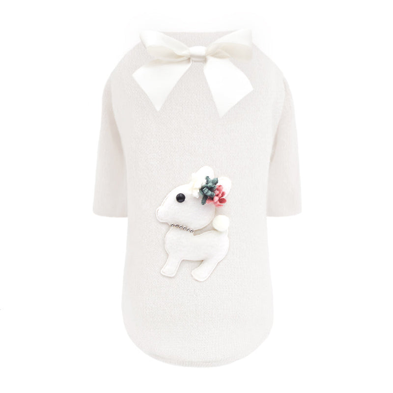 Baby Deer Dog Tee (Cream)