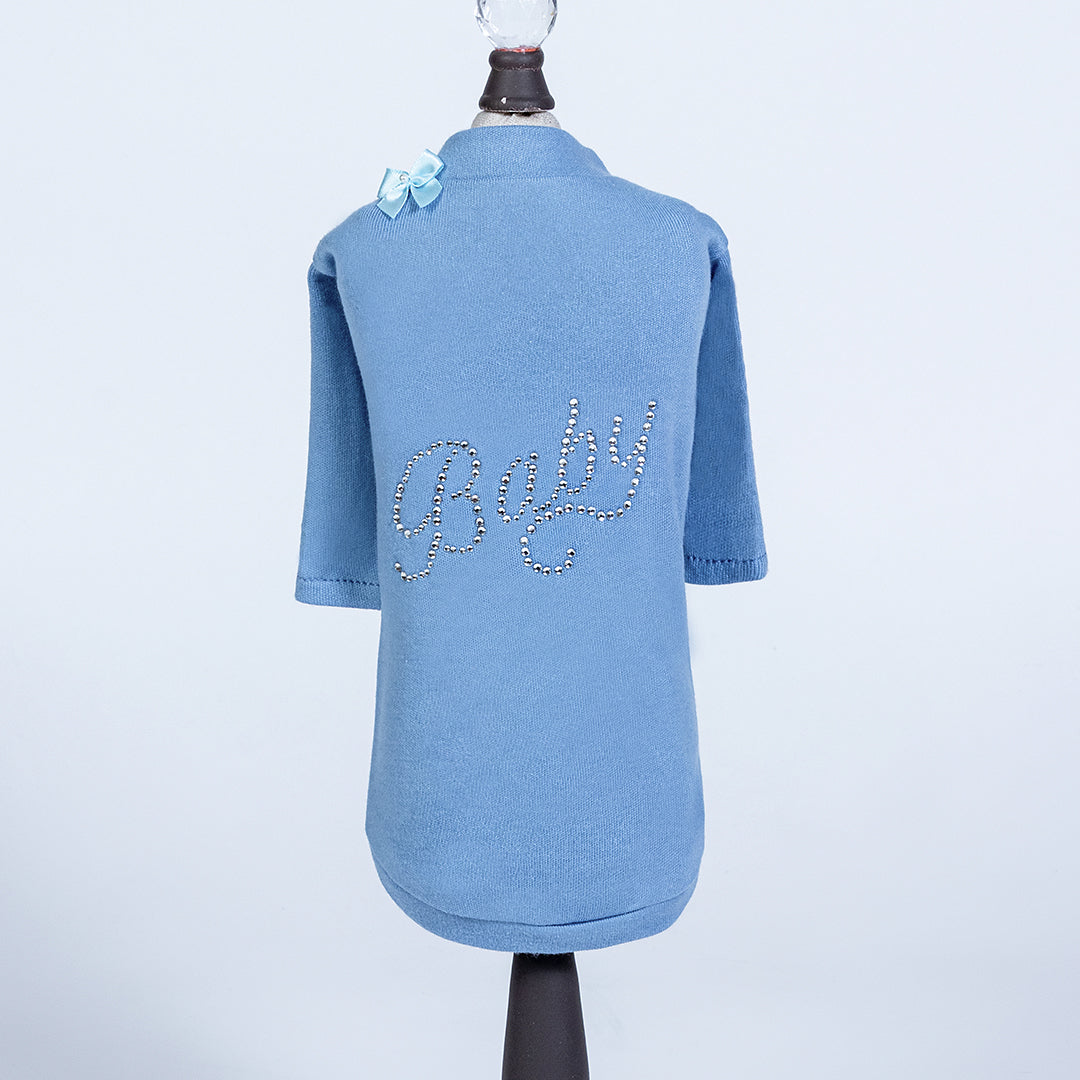 Hello Doggie Baby Faux Fur Cotton Pink Dog Shirt