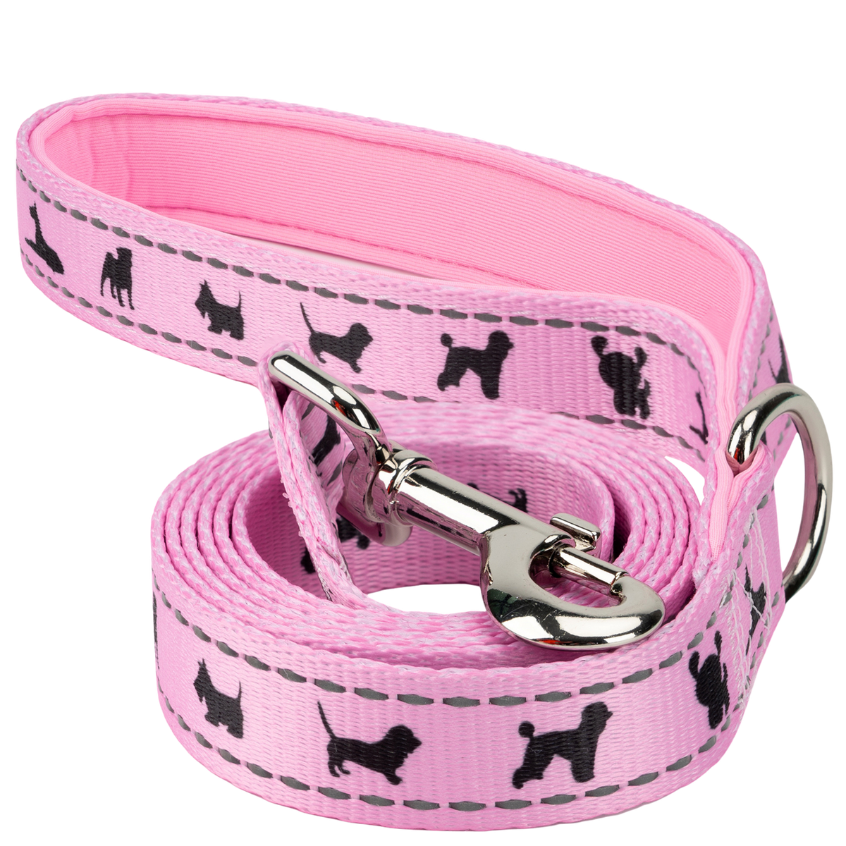 EcoBark baby pink padded dog leash