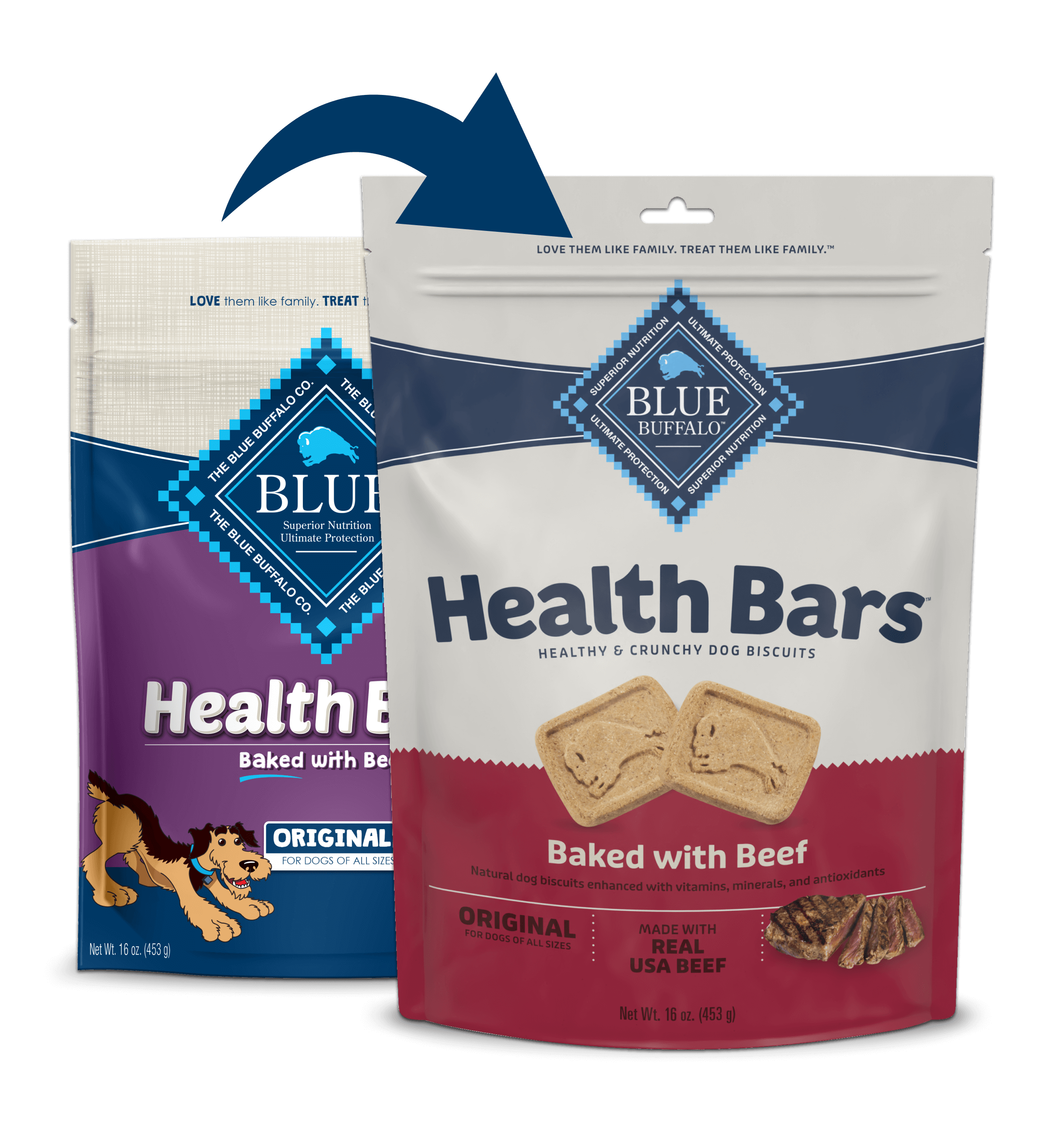 Blue Buffalo Blue Health Bar Crunchy Dog Biscuits Baked with Beef (16oz)