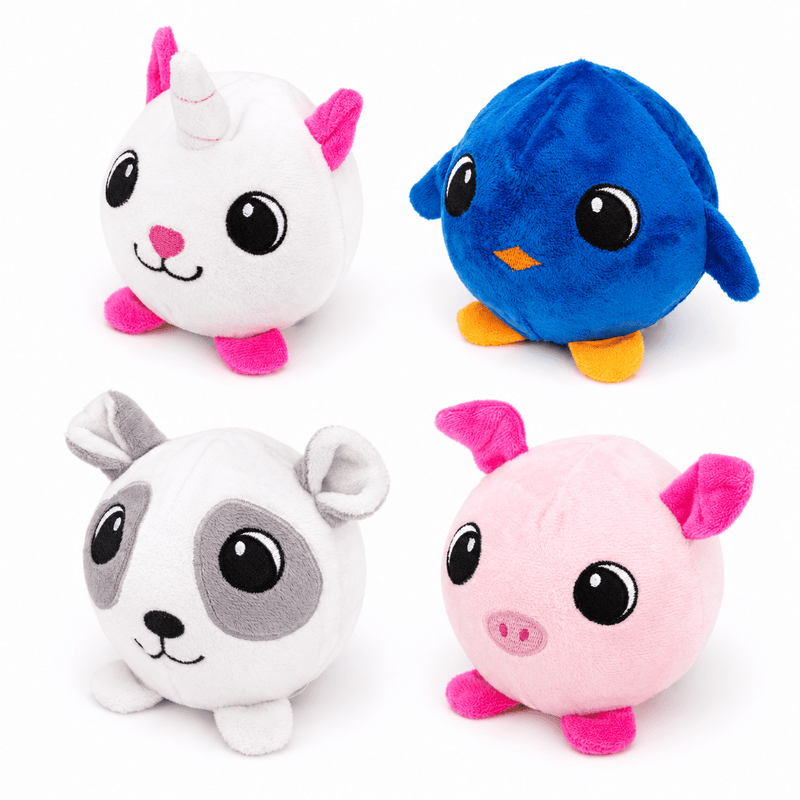 Dogline 4-Inch Ball Buddy Dog Toy with Ball-Shaped Squeaker
