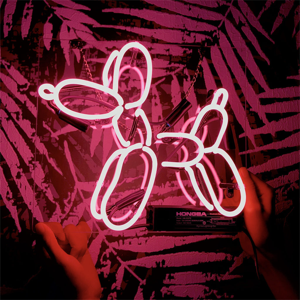 Balloon Dog Real Glass Neon Sign