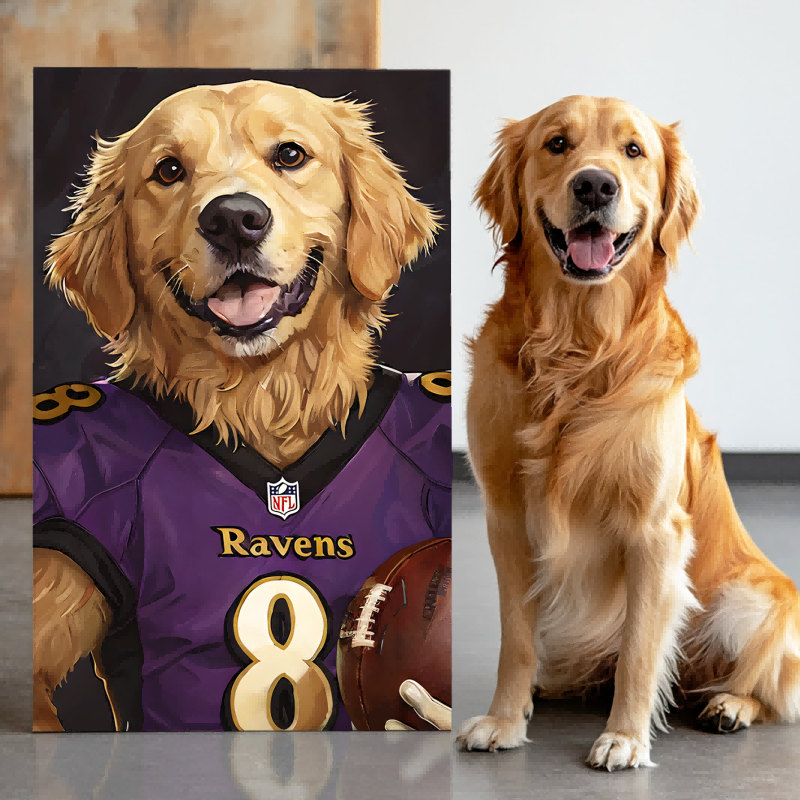 Paws and Play Football Edition Texture Portrait