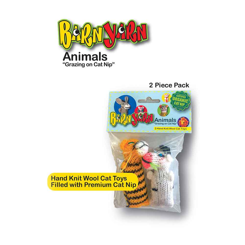 Chilly Dog 2 Pack Barn Yarn Catnip Animals Cat Toys