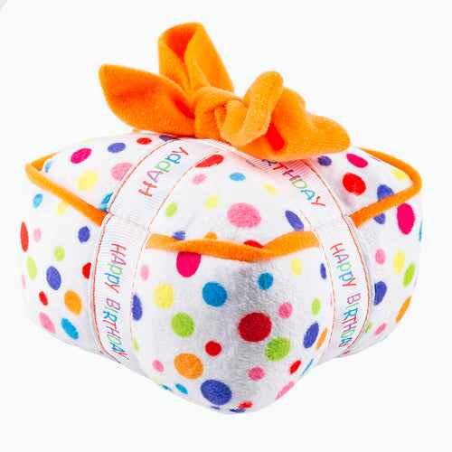 Haute Diggity Dog Happy Birthday Gift Box Plush Dog Toy