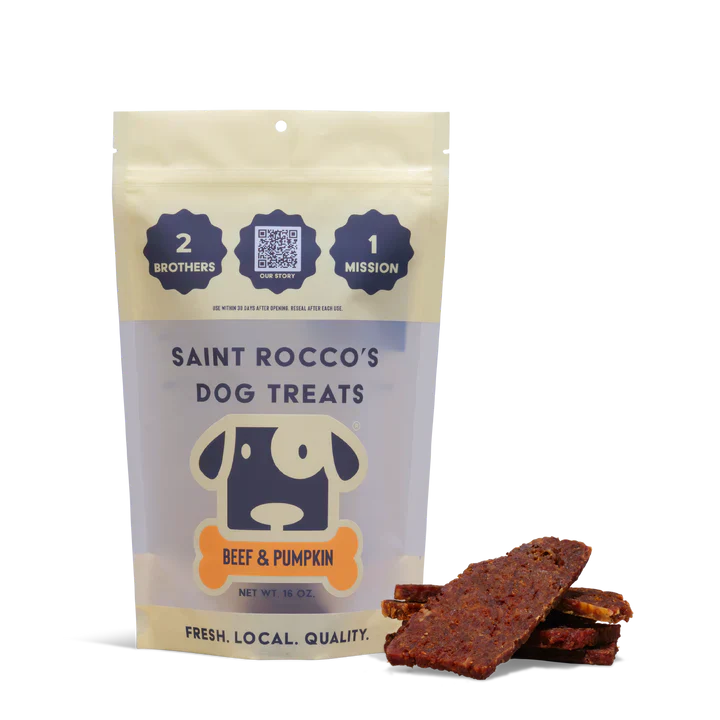 Saint Roccos Dog Treats Beef & Pumpkin (8oz)