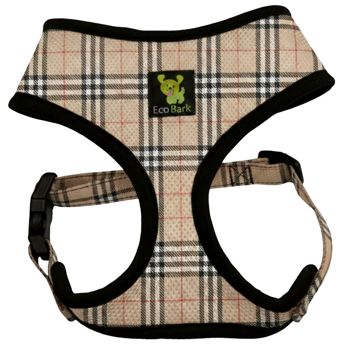 EcoBark – Beige Plaid Max Comfort Dog Harness