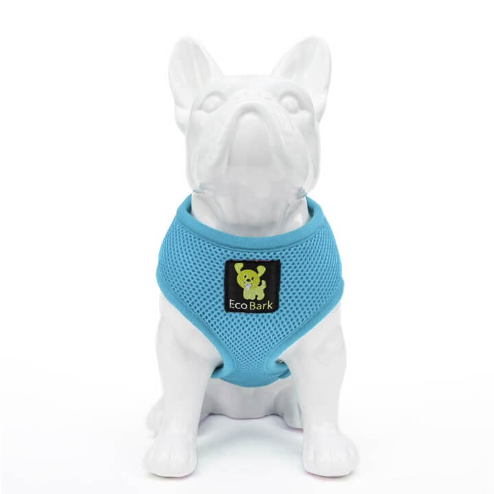 EcoBark Sky Blue Dog Harness - Over-the-Head Soft Mesh Dog Vest Halter for Small to Medium Dogs and Puppies