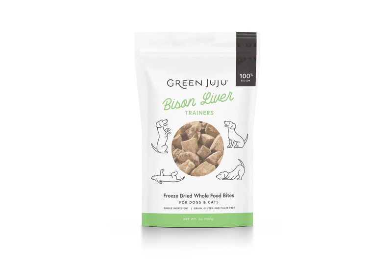 Green Juju Freeze Dried Bison Liver Trainer Treats (3OZ)