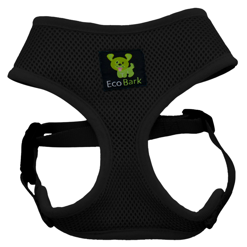 EcoBark Black Dog Harness - Over-the-Head Dog Vest Halter Dog for Small to Medium Dogs and Puppies