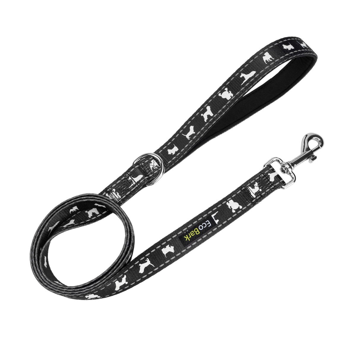 EcoBark – Black Comfort Grip Padded Dog Leash