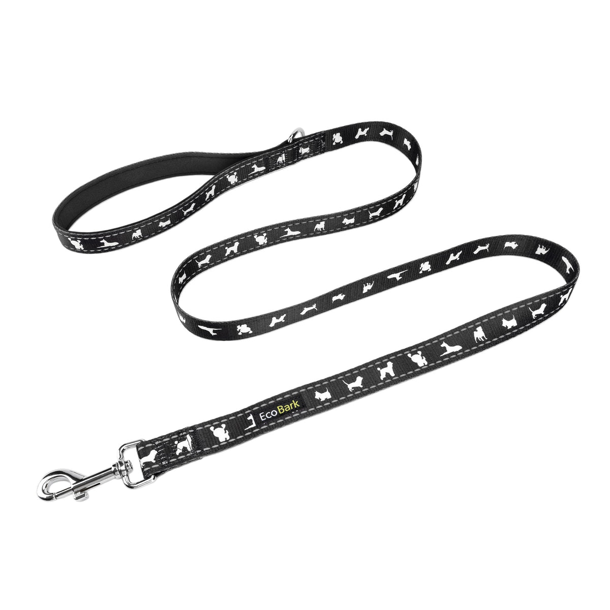 EcoBark – Black Comfort Grip Padded Dog Leash