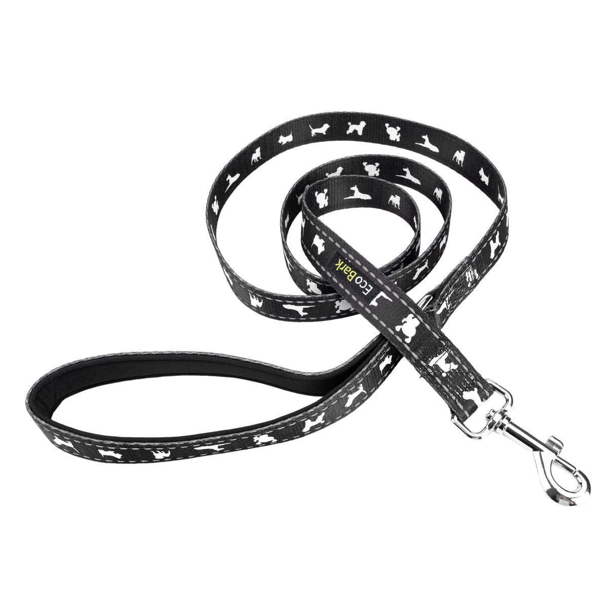 EcoBark – Black Comfort Grip Padded Dog Leash