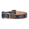 Up Country Black Tartan Cast Brass Dog Collar