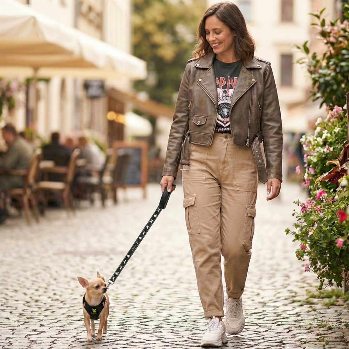 EcoBark – Black Comfort Grip Padded Dog Leash