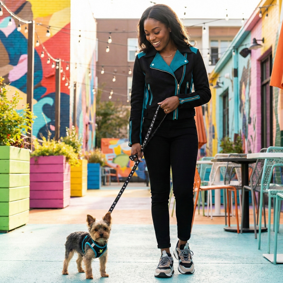 EcoBark – Black Comfort Grip Padded Dog Leash