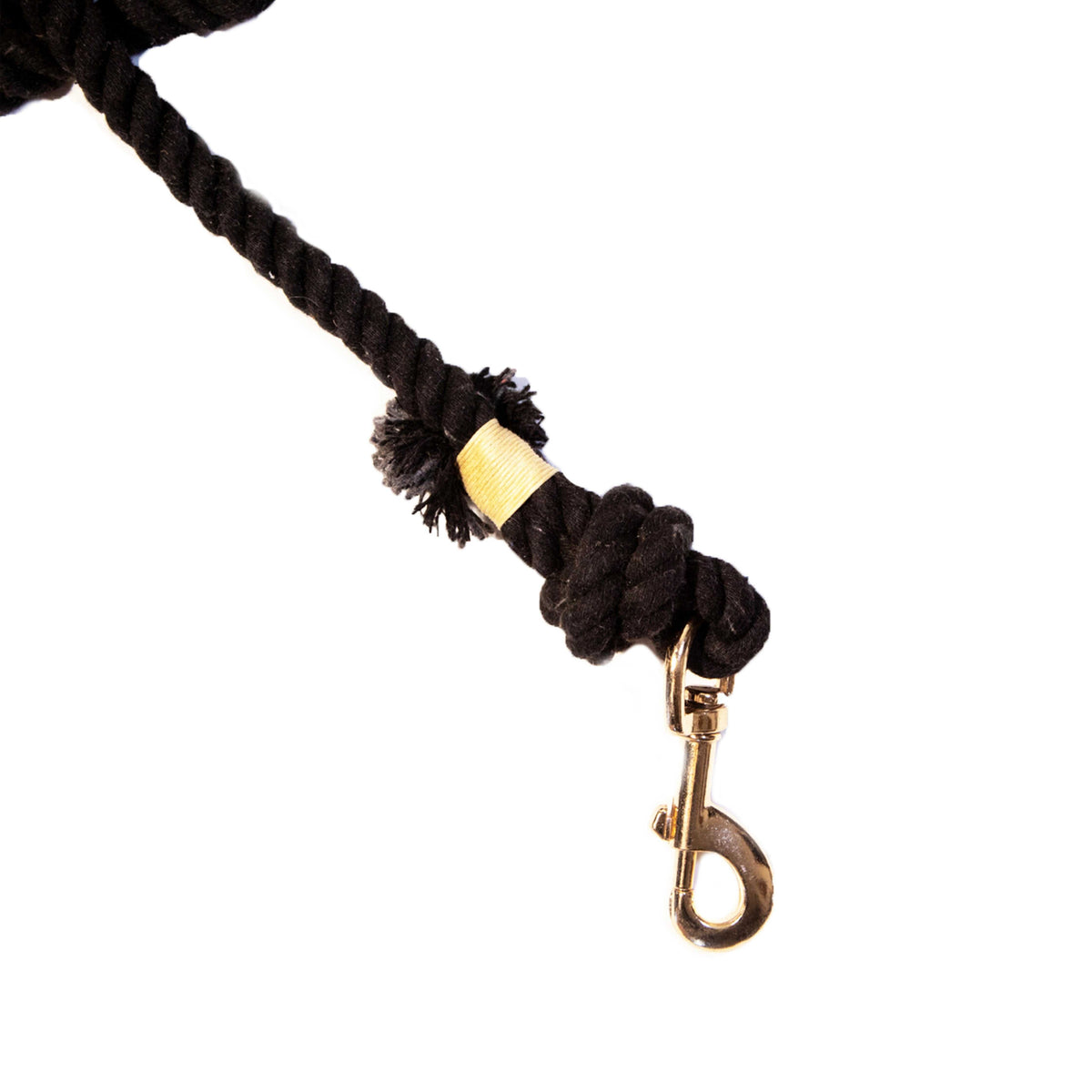 Glow Pups: Black Boho Chic Cotton Rope Dog Leash