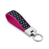 Up Country Black and White Dot Cast Brass Key Ring