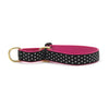 Up Country Black and White Dot Cast Brass Martingale Collar