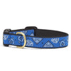 Up Country Blue Bandana Cast Brass Dog Collar