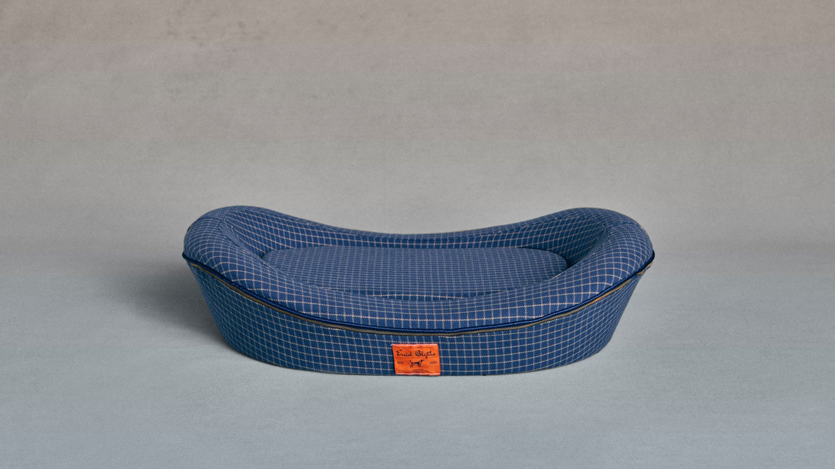 Timeless Dog Bed in Wrens Blueprint