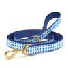 Up Country Blue Gingham Cast Brass Dog Leash