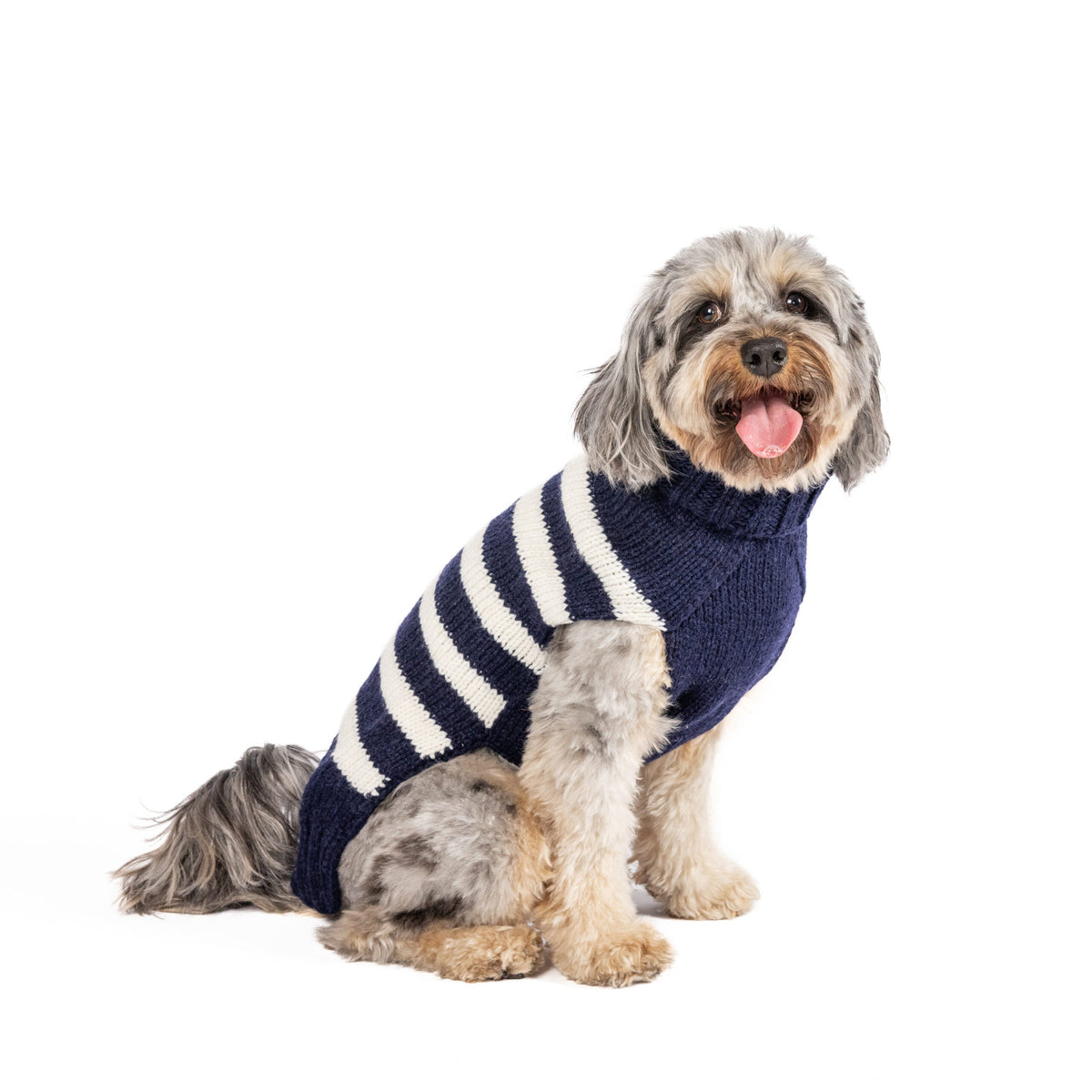 Chilly Dog Flynn Alpaca Stripe Dog Sweater