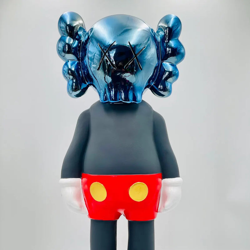 Blue Chrome KAWS-Inspired Sculpture