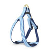 Up Country Blue Gingham Dog Cast Brass Dog Harness