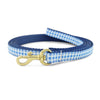 Up Country Blue Gingham Small Breed Dog Leash Made in USA