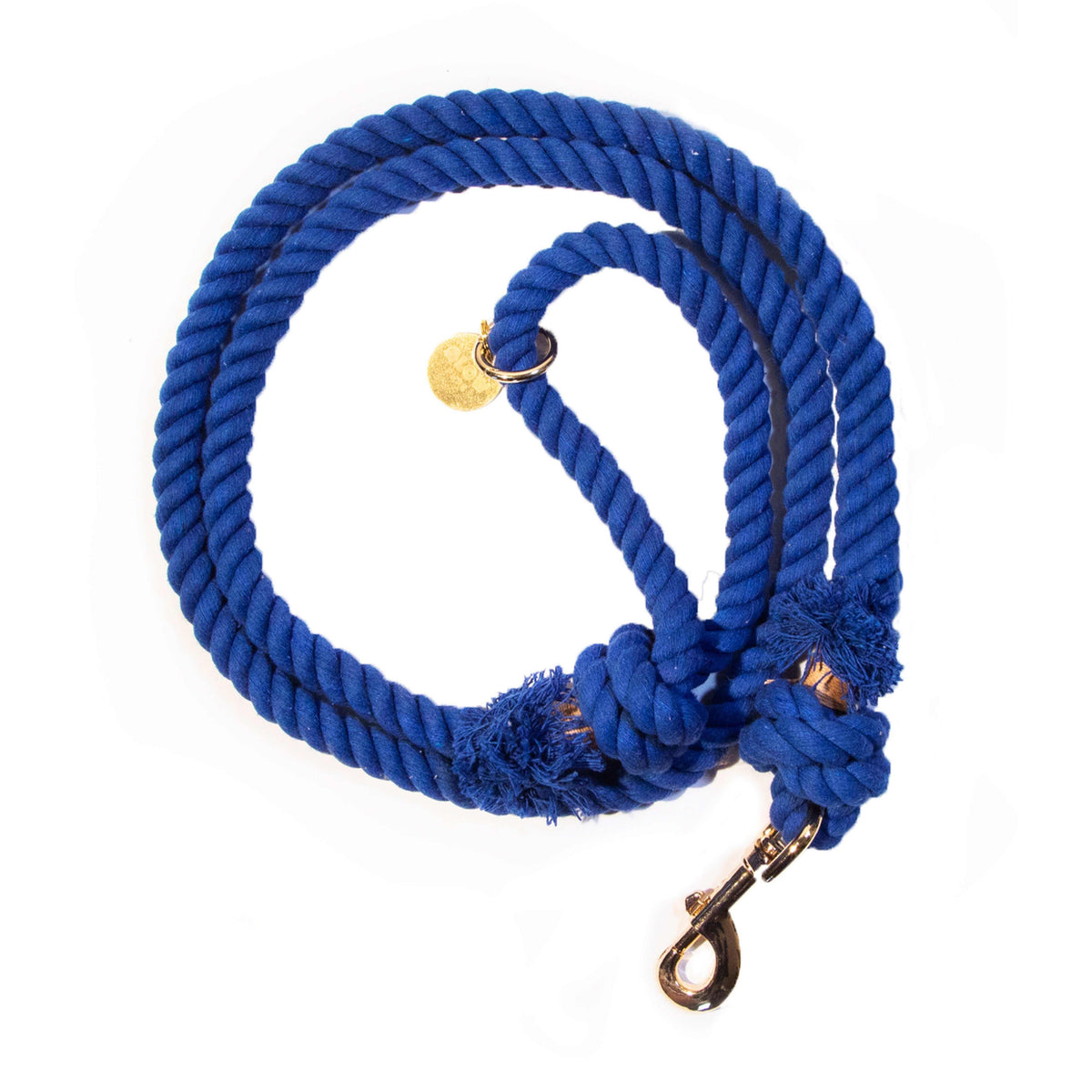Glow Pups: Blue Boho Chic Cotton Rope Dog Leash