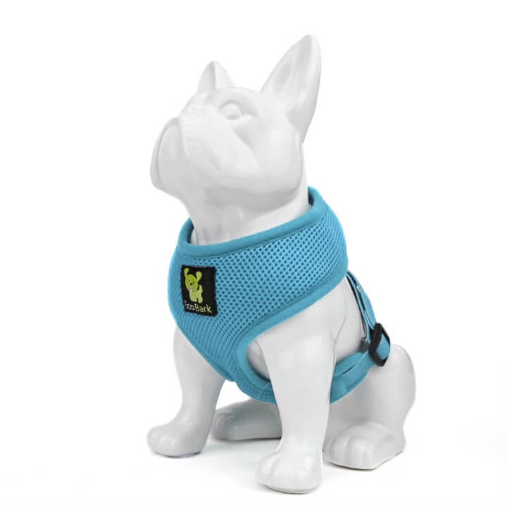 EcoBark Sky Blue Dog Harness - Over-the-Head Soft Mesh Dog Vest Halter for Small to Medium Dogs and Puppies