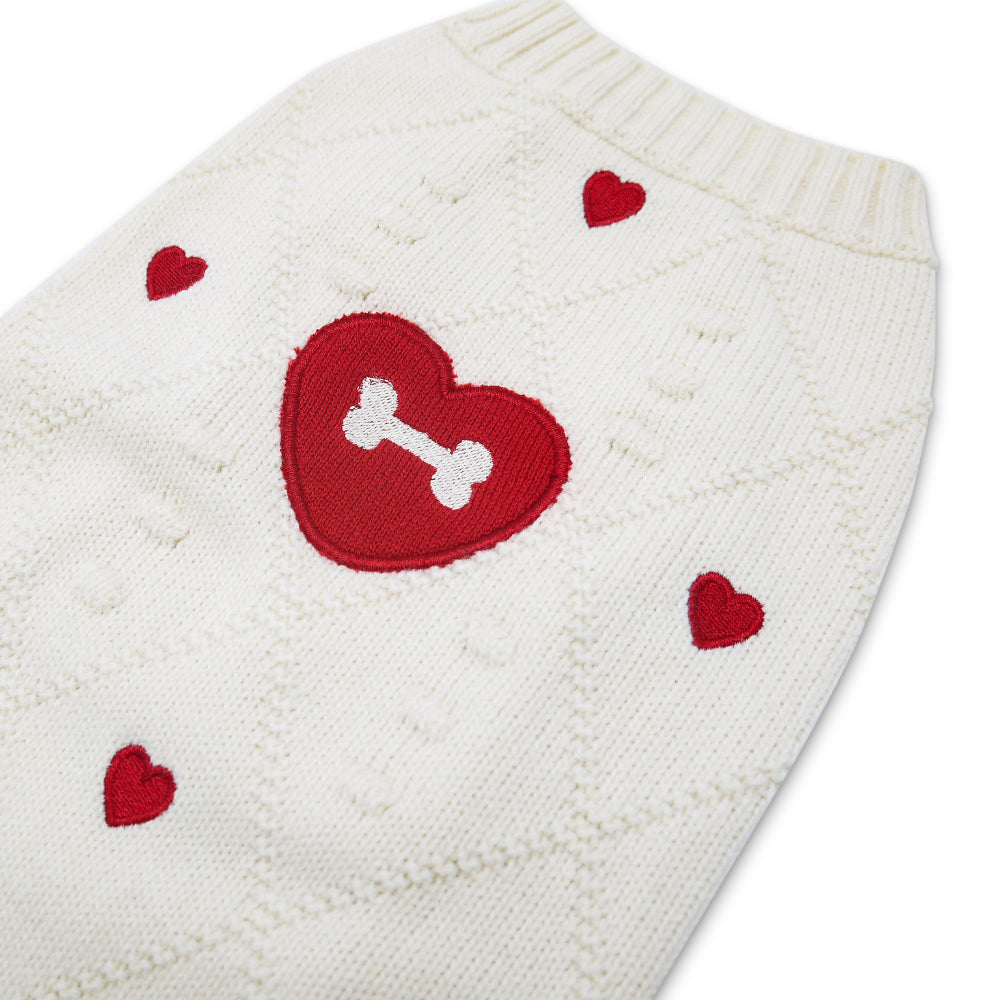 DOGO Bone Heart Dog Sweater