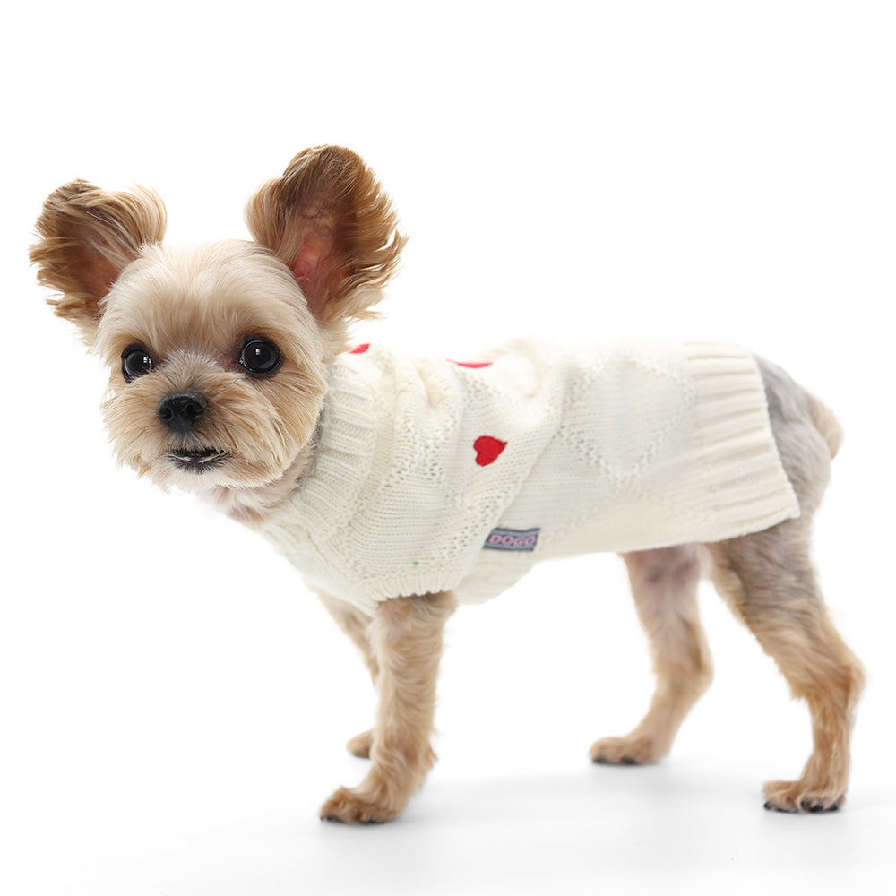 DOGO Bone Heart Dog Sweater